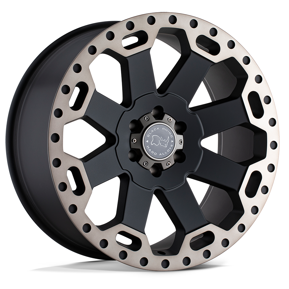 LLANTAS BLACK RHINO WARLORD MATTE BLACK W/MACHINE DARK