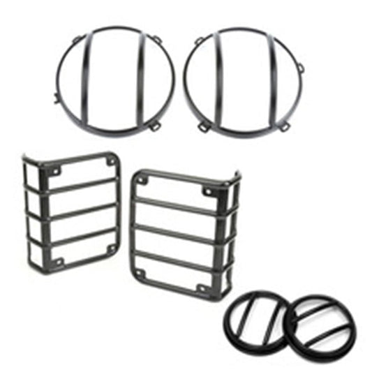 JUEGO PROTECCIONES FOCOS WRANGLER JK 07-18 LANTSUN