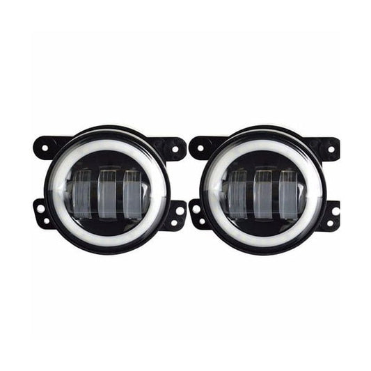 NEBLINEROS LED (PAR) C/HALO PARACHOQUE DELANTERO WRANGLER JK 07-18 LANTSUN
