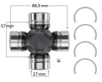CRUCETA DE CARDAN CHEROKEE GRAND CHEROKEE/WRANGLER 84-99 CROWN
