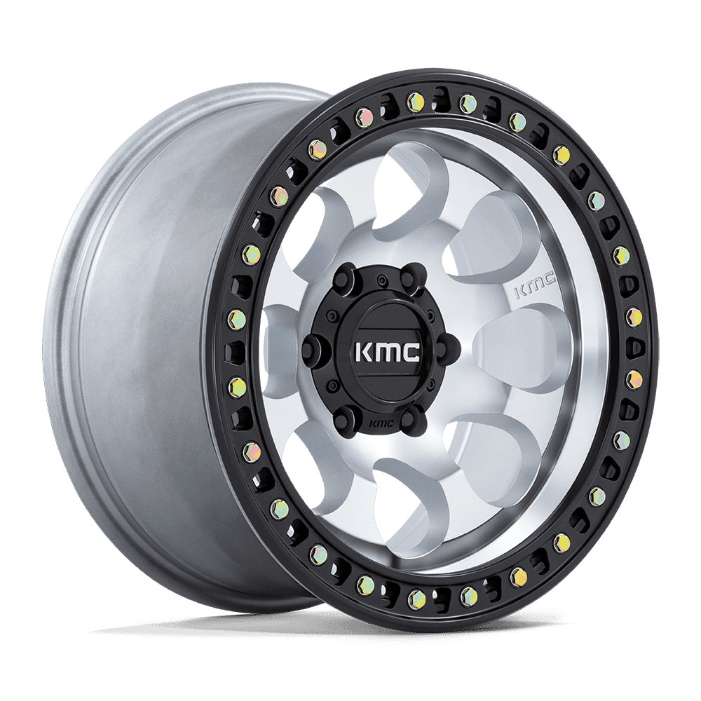 KMC KM550 Riot SBL Machined W/ Satin Black Lip