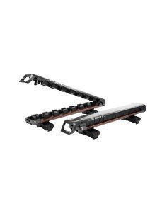 Portaesquís Deslizable Kuat Grip 4 (4 Esquís o 2 Snowboards) (Gris Metálico y Naranja)